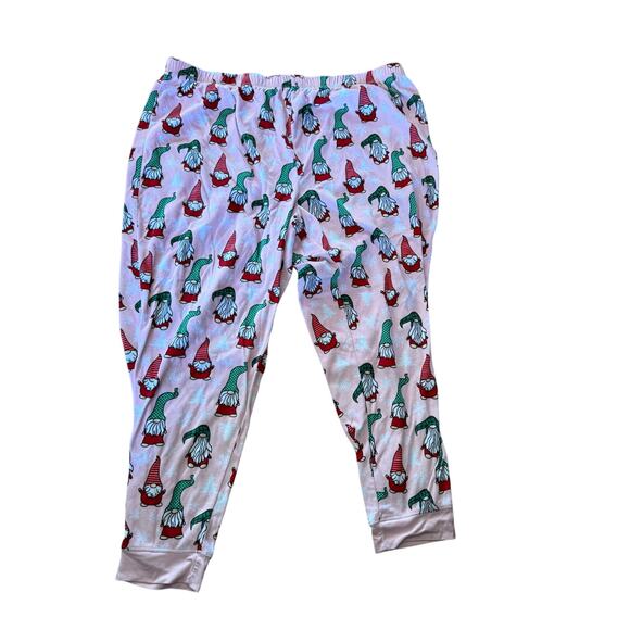 Gnome pink jogger style pajama lounge pants - Picture 1 of 4